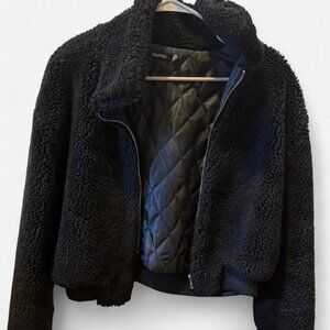boohoo Short Sherpa Collared Jacket